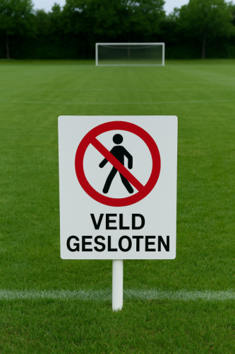 Sluiting sportvelden!